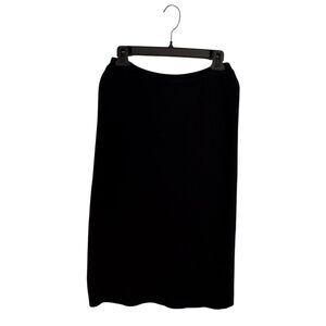 Black Lambswool Pencil Skirt Size S Office Siren Quiet Luxury‎ Dark Academia